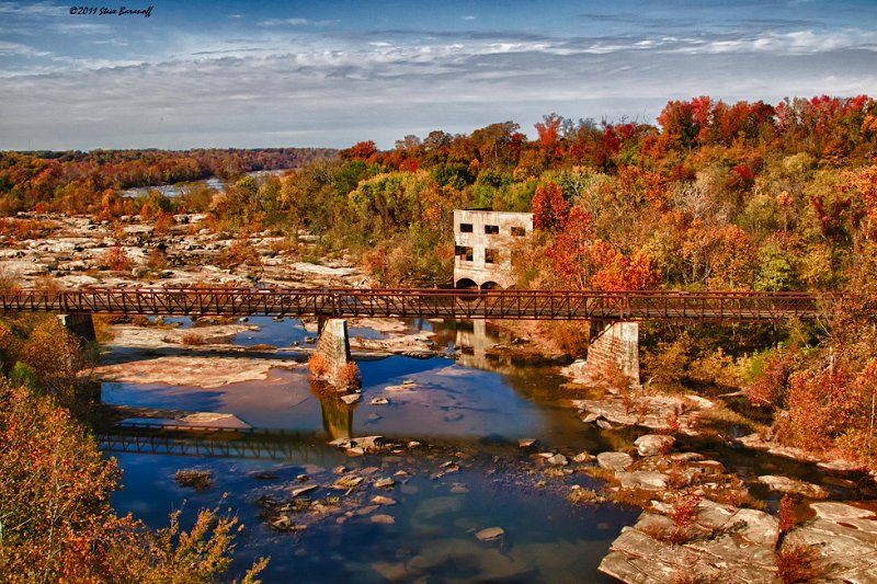 belle Island and foot bridge hdr.jpg - Fall 2011